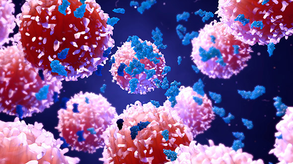 ilustración de celulas cancerosas